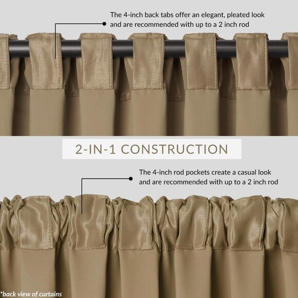 NWT Elrene Home Fashions Darkening Rod Pocket Window Panel Gold Yellow 52x84 - Picture 3 of 12